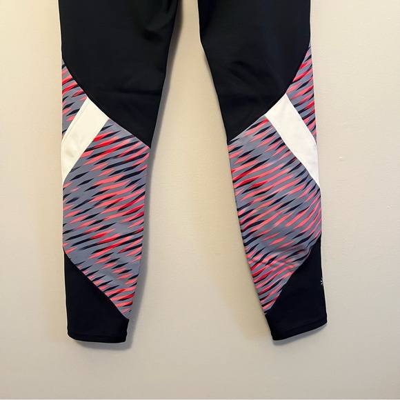 Athleta Electra Sonar 7/8 Workout Leggings Navy blue and Pink Mesh Detail Size S - Picture 10 of 13